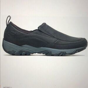 MERRELL Coldpack Ice + Moc Men’s Black Leather Waterproof Shoes Size 9.5